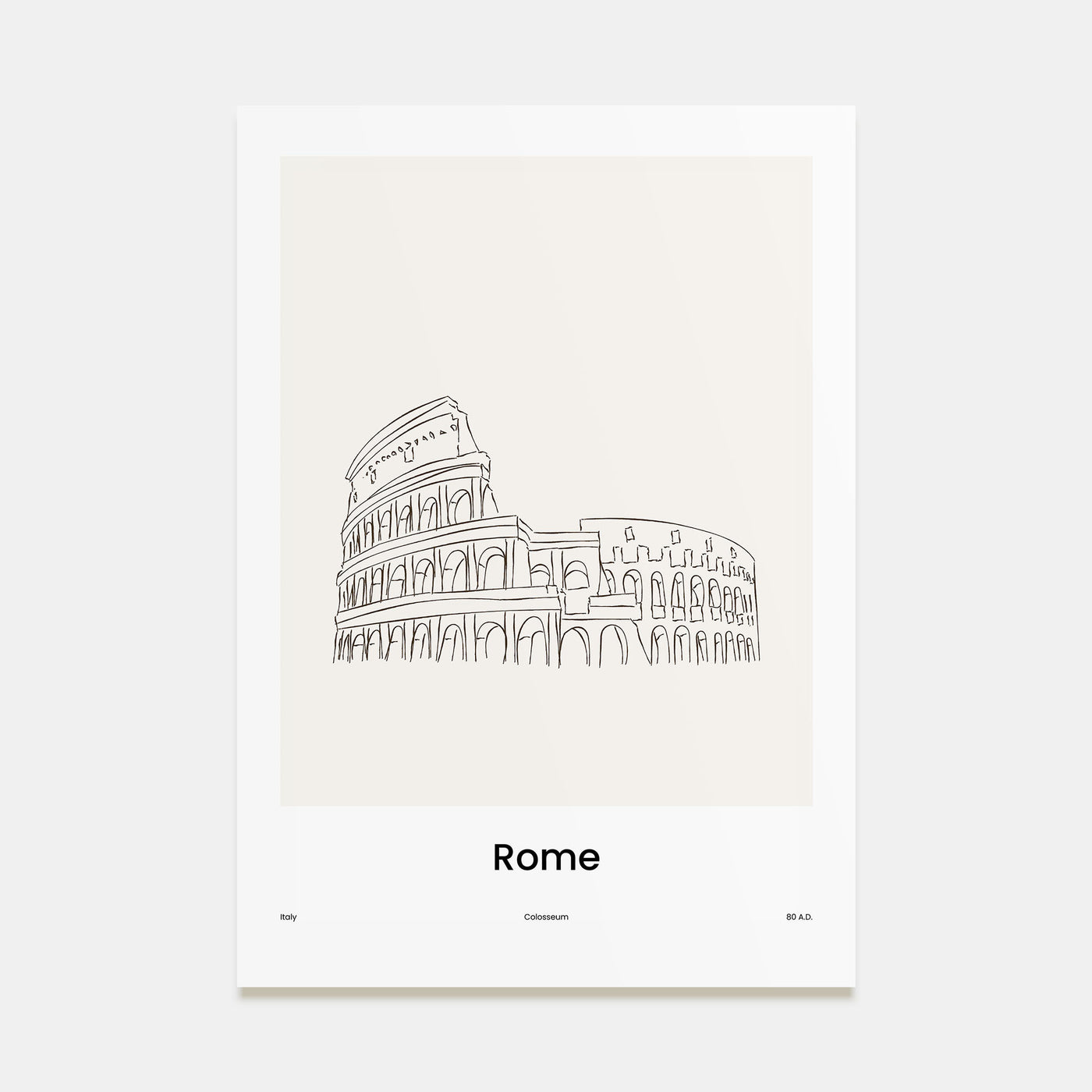 Rome Drawn No 2 Poster