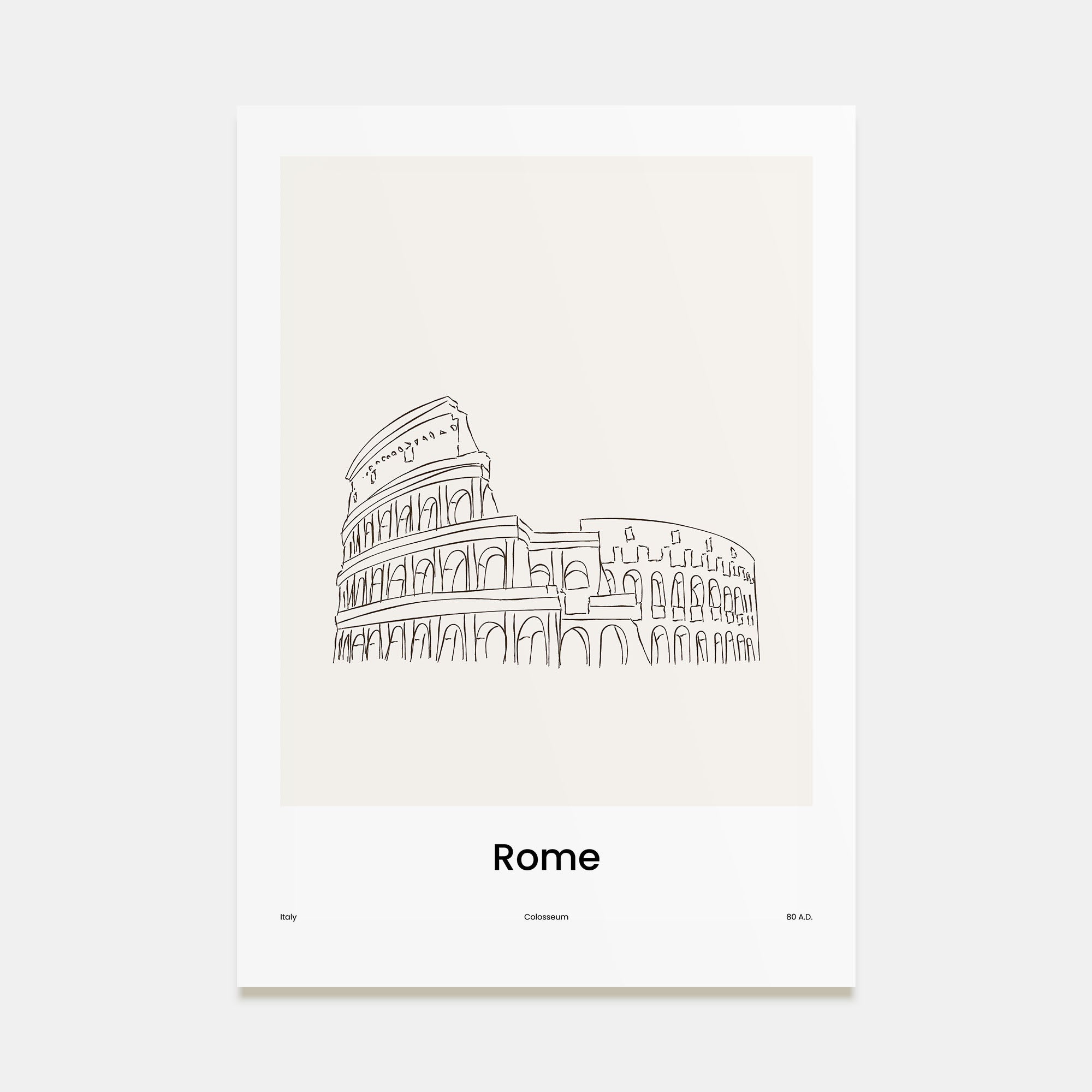 Rome Drawn No 2 Poster