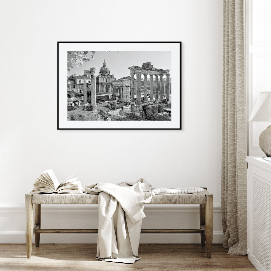 Rome Landscape B&W No 1 Poster