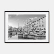 Rome Landscape B&W No 2 Poster