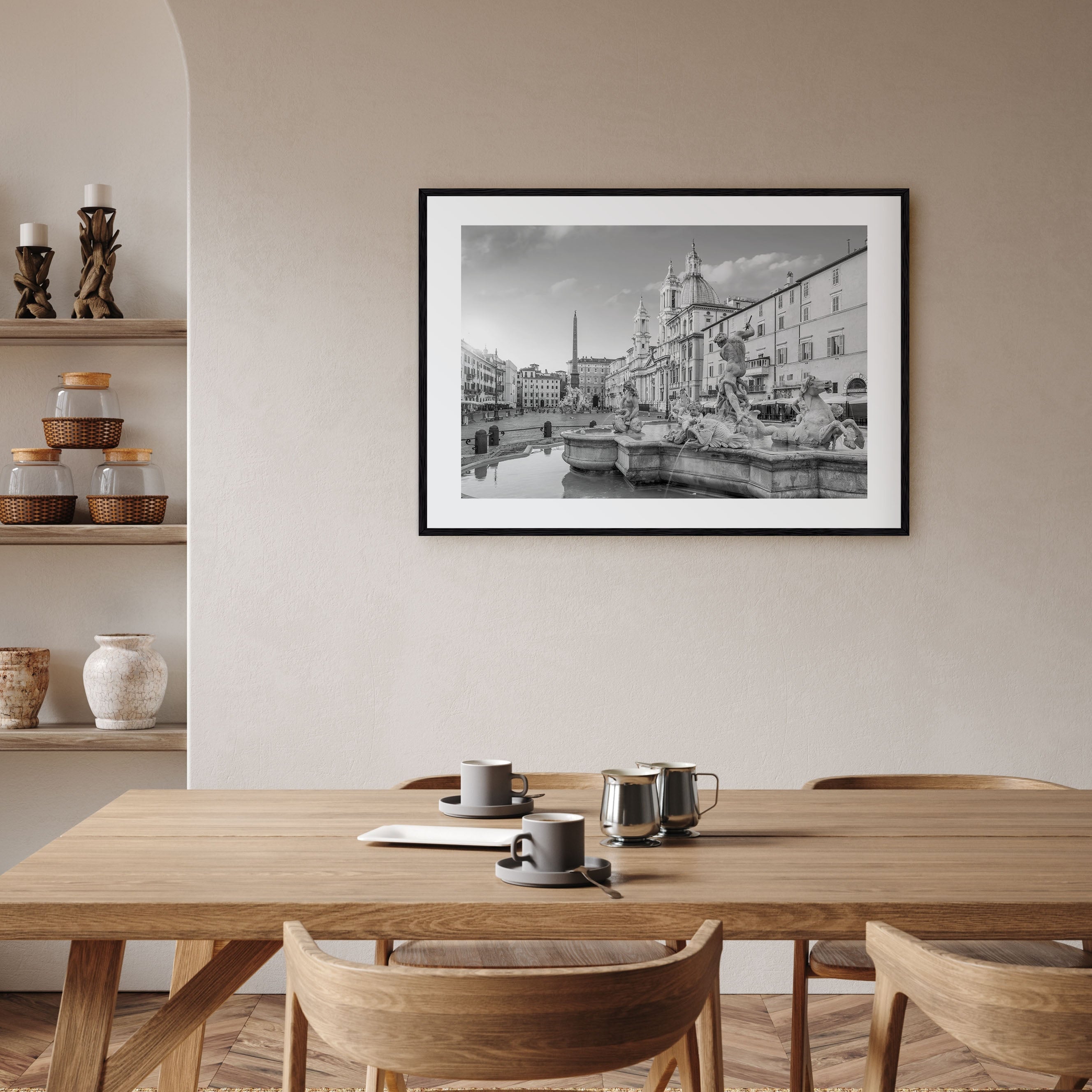 Rome Landscape B&W No 2 Poster