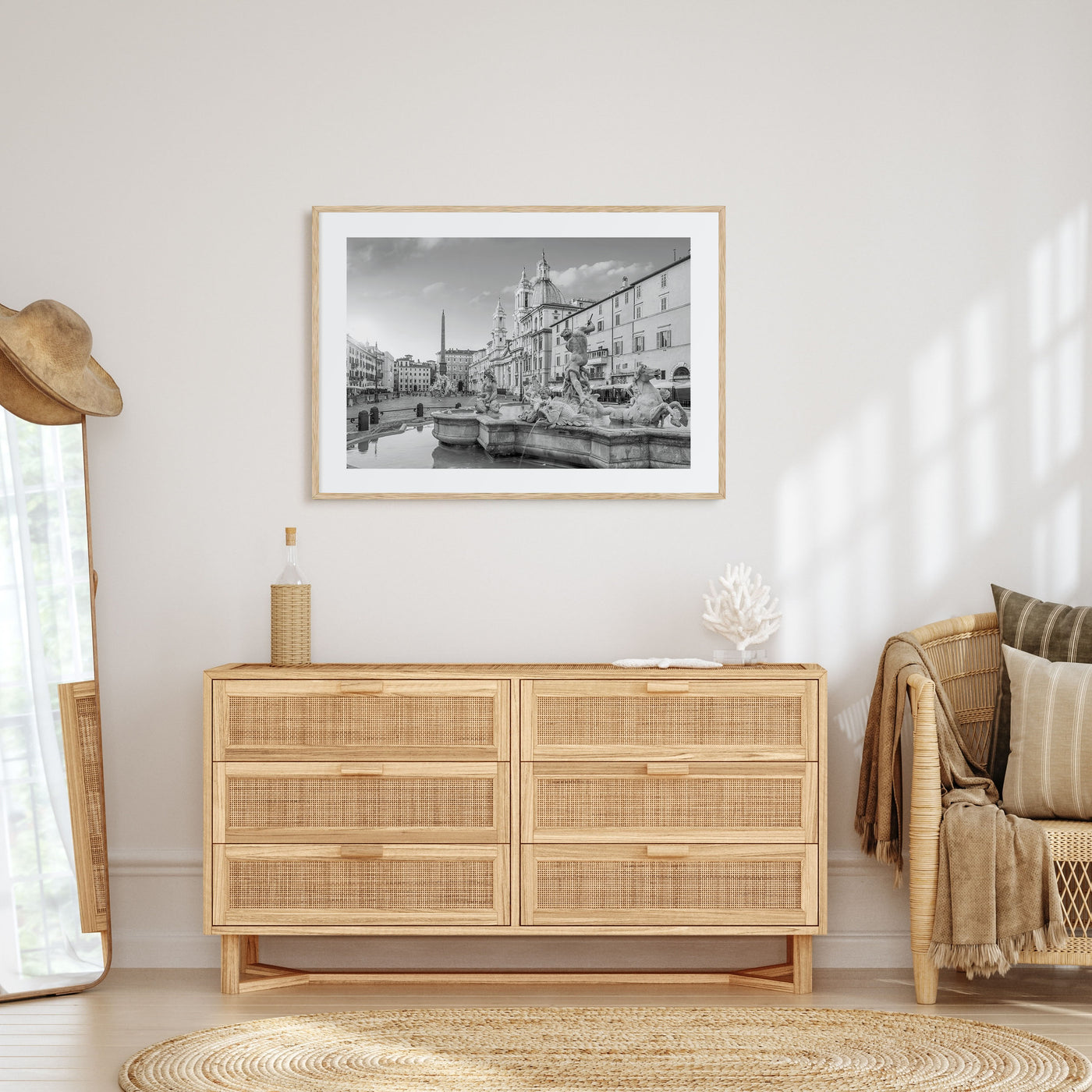 Rome Landscape B&W No 2 Poster