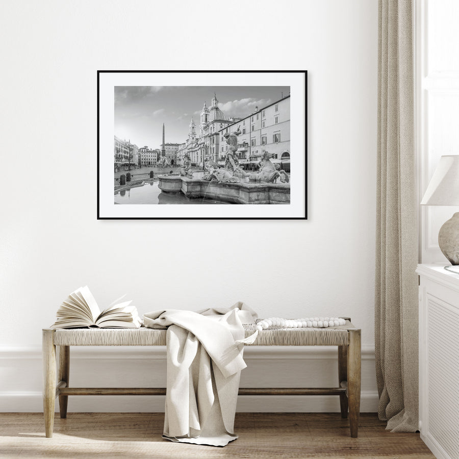 Rome Landscape B&W No 2 Poster