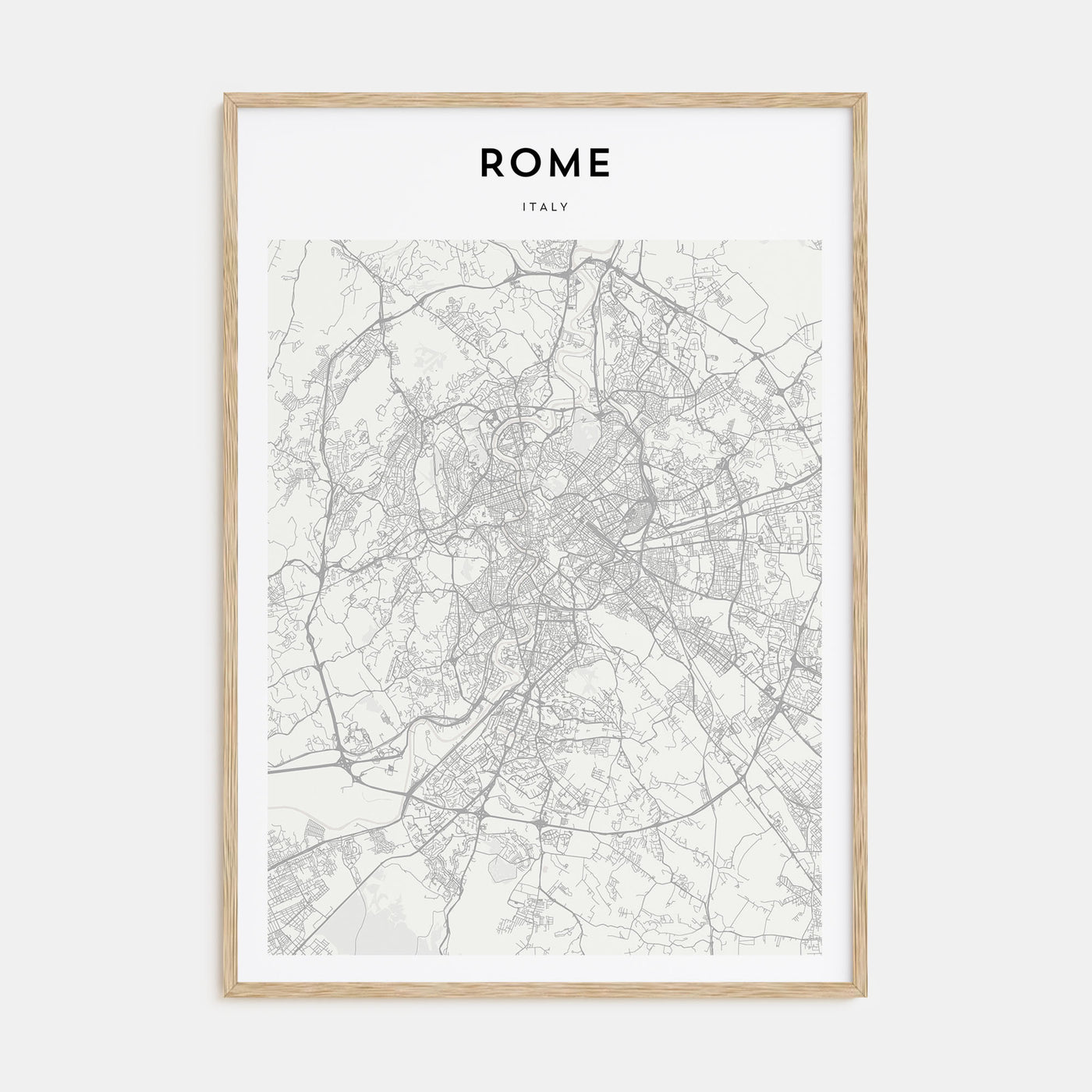 Rome Map Portrait Poster
