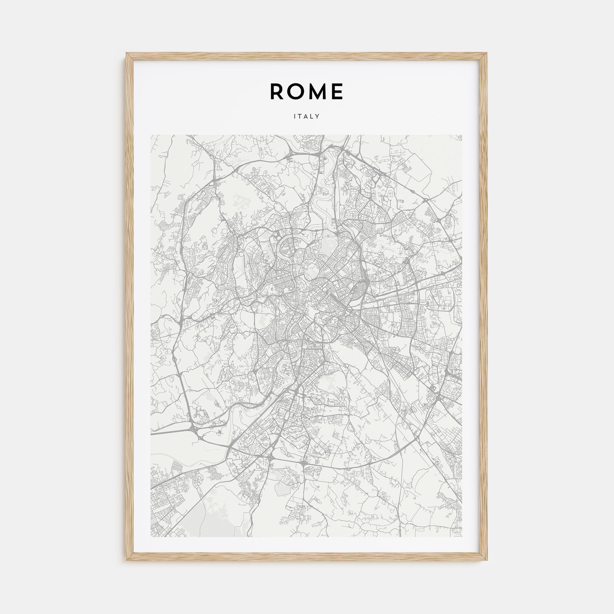 Rome Map Portrait Poster