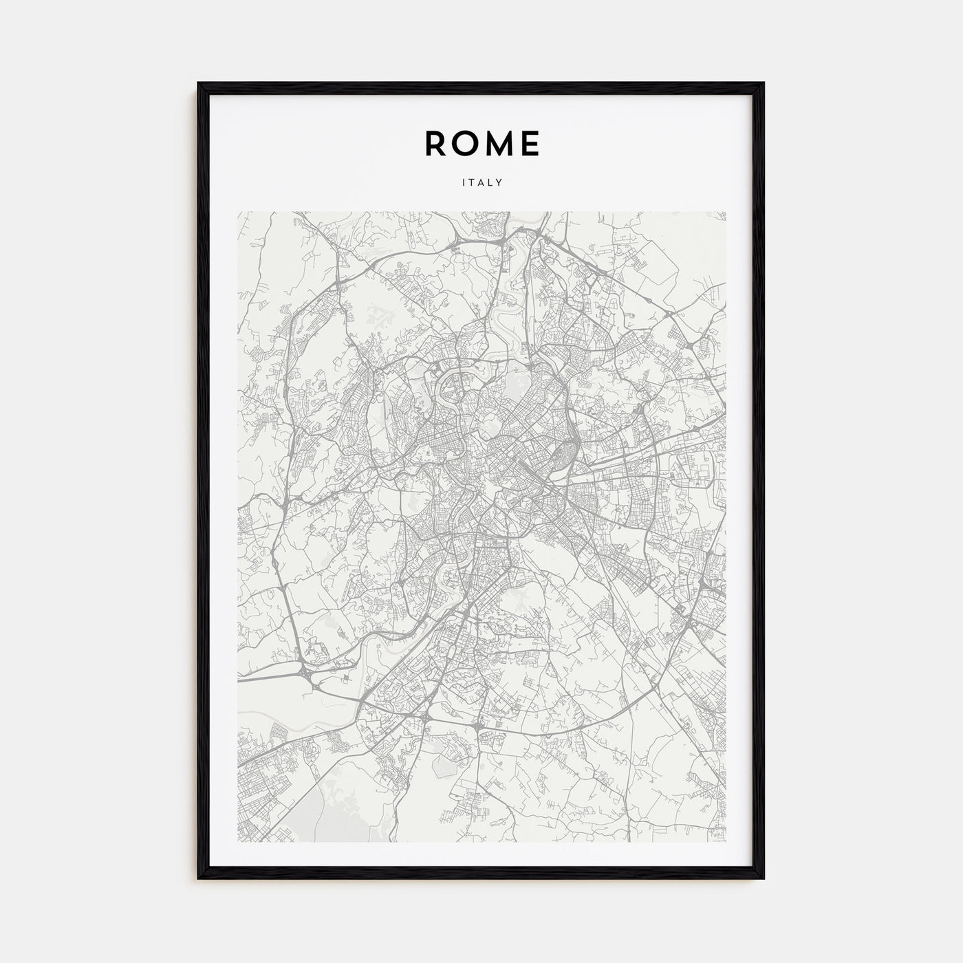 Rome Map Portrait Poster