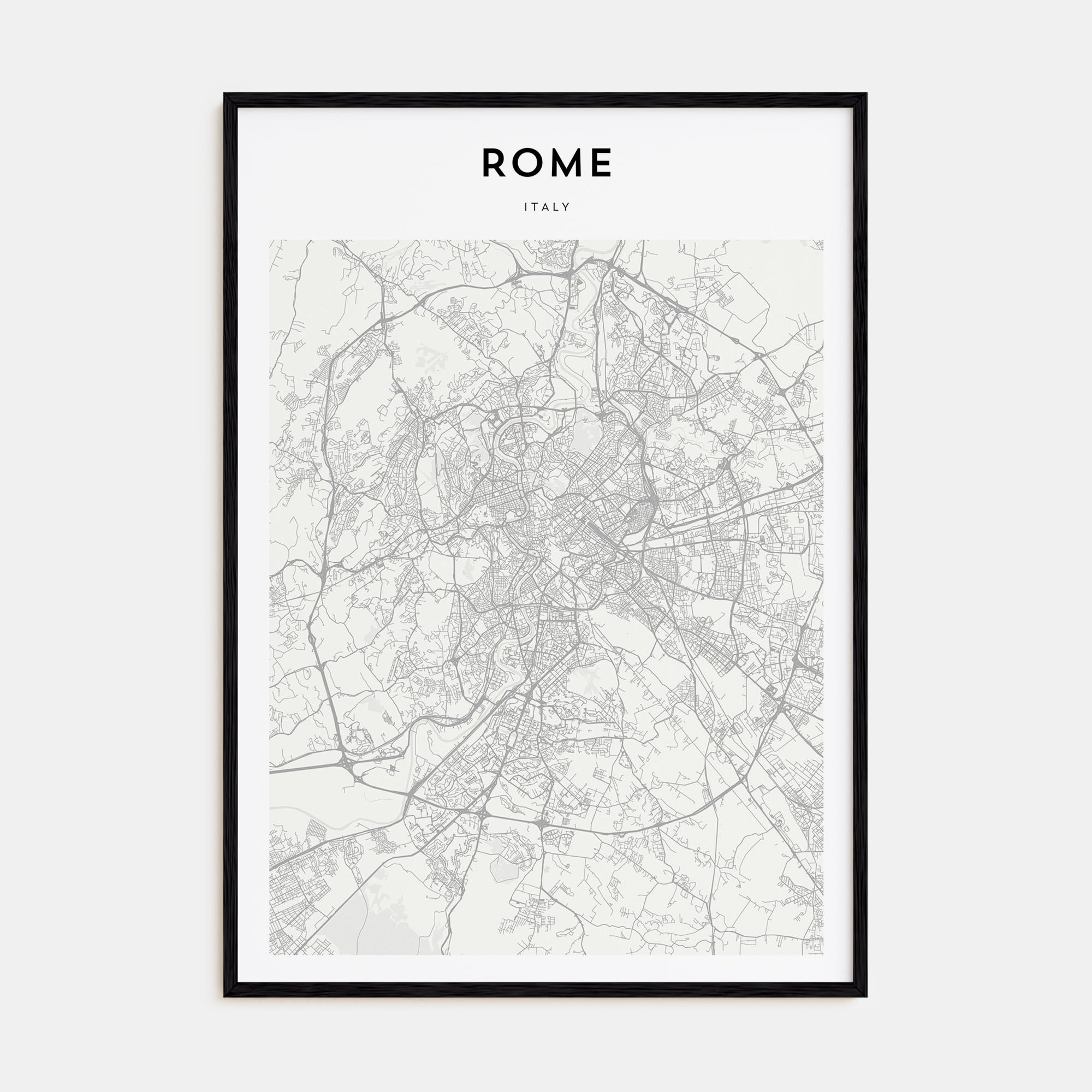 Rome Map Portrait Poster