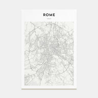 Rome Map Portrait Poster