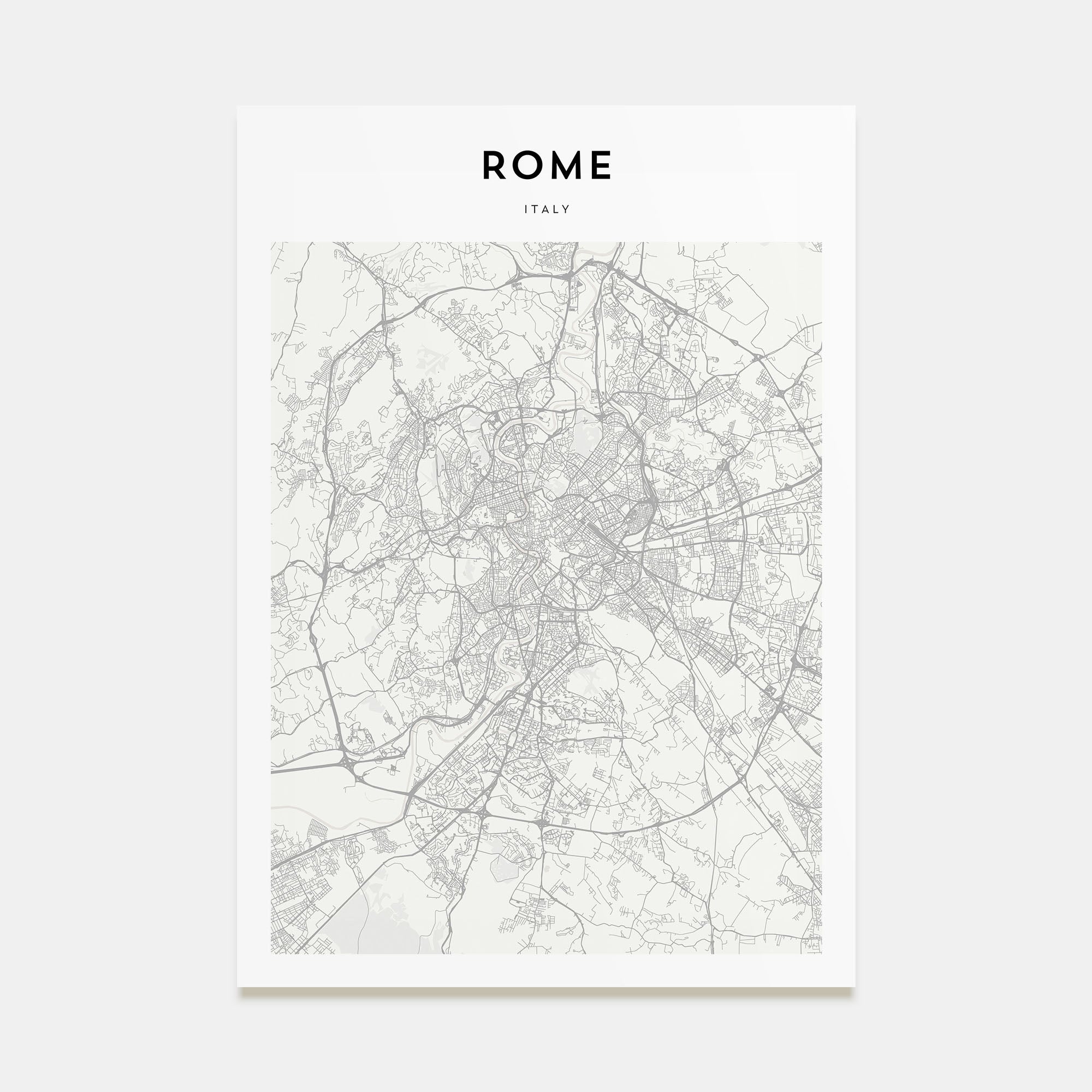 Rome Map Portrait Poster