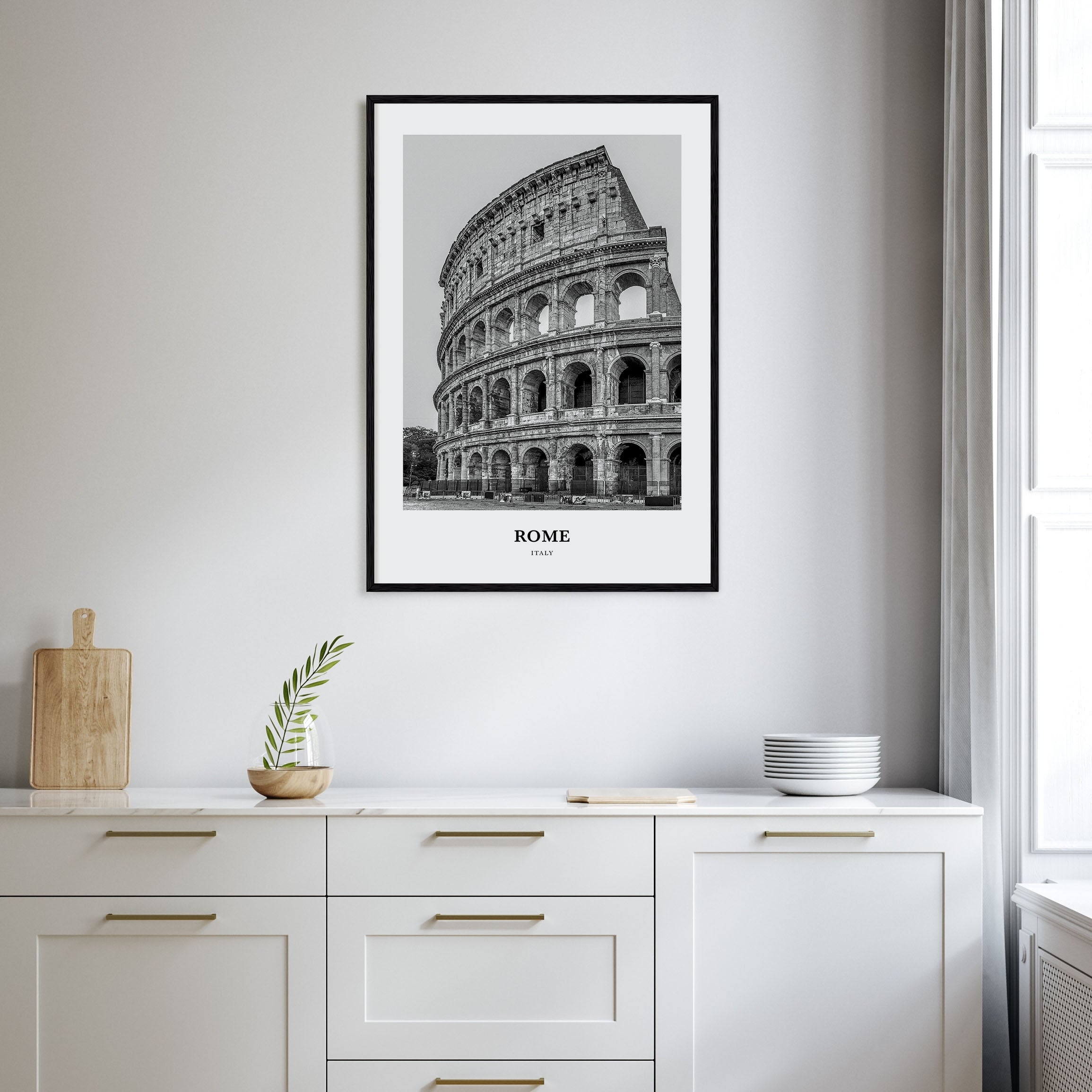 Rome Portrait B&W No 2 Poster