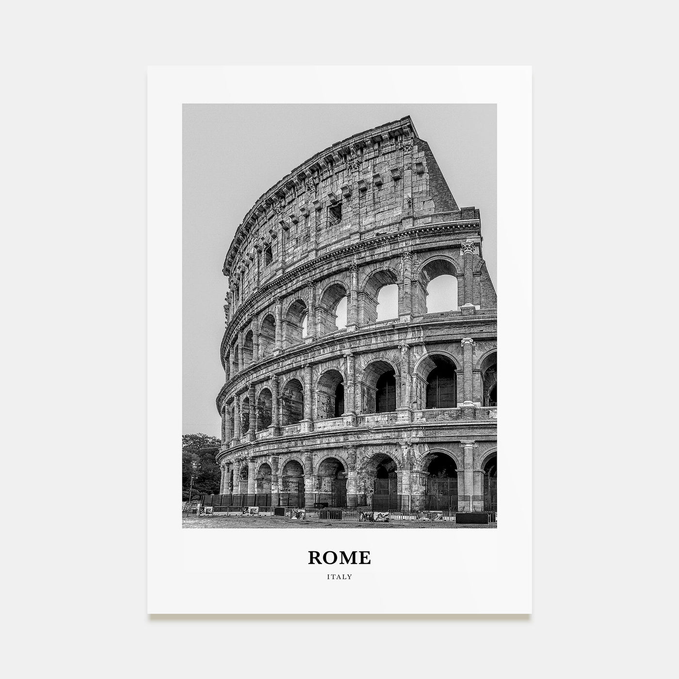 Rome Portrait B&W No 2 Poster
