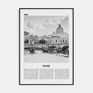 Rome Travel B&W No 1 Poster
