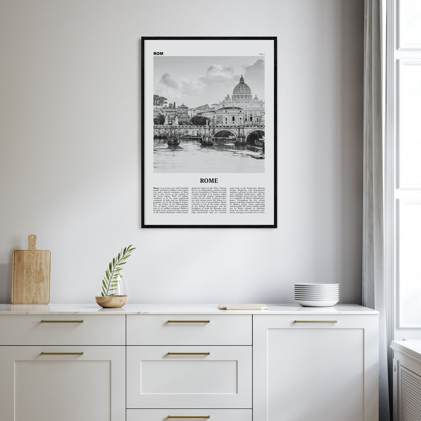 Rome Travel B&W No 1 Poster