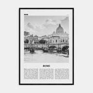 Rome Travel B&W No 1 Poster