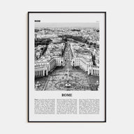 Rome Travel B&W No 3 Poster