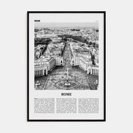 Rome Travel B&W No 3 Poster