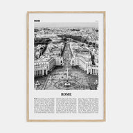Rome Travel B&W No 3 Poster