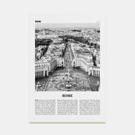 Rome Travel B&W No 3 Poster