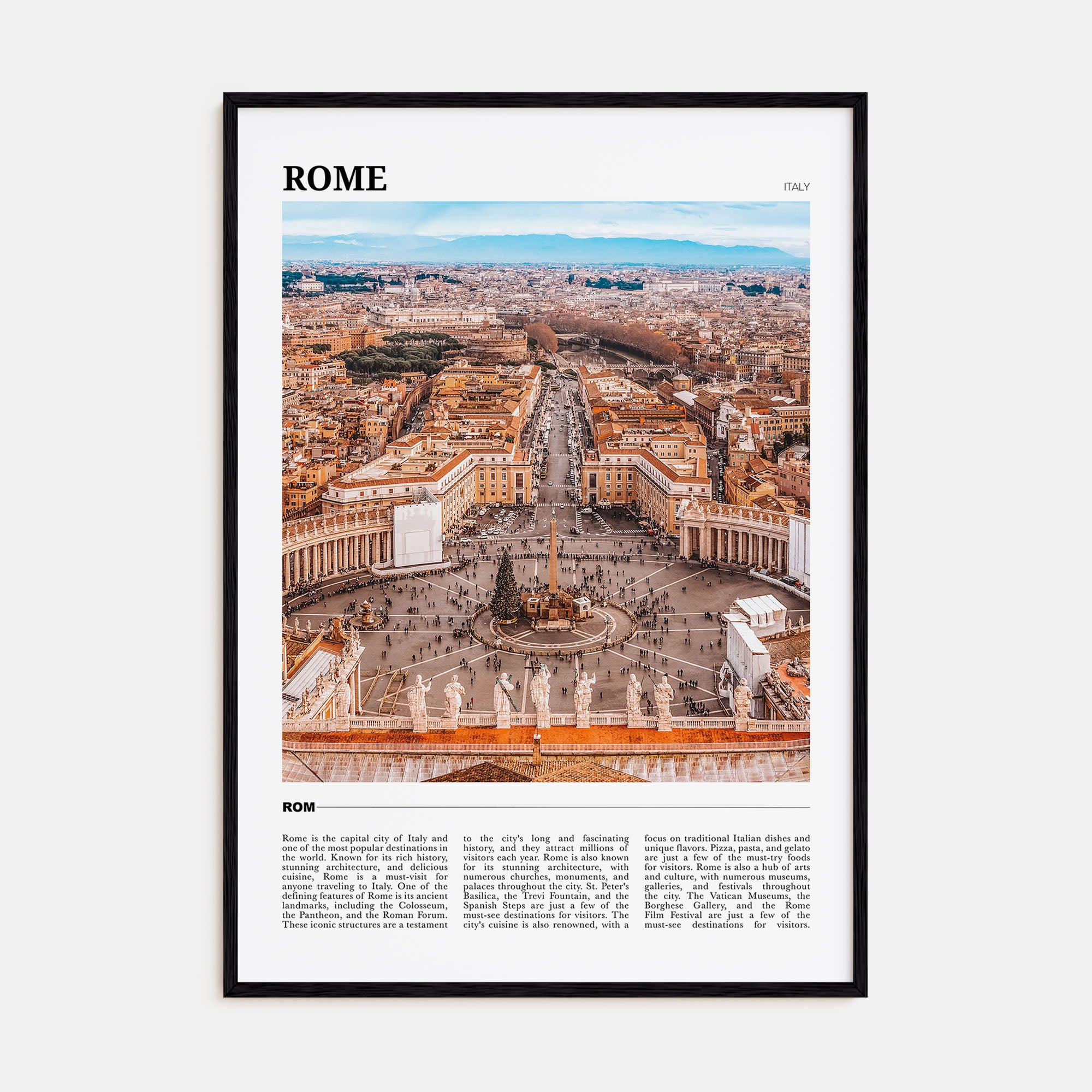 Rome Travel Color Poster