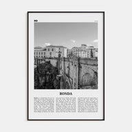 Ronda Travel B&W Poster