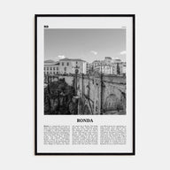 Ronda Travel B&W Poster