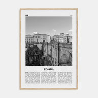 Ronda Travel B&W Poster