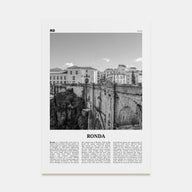 Ronda Travel B&W Poster