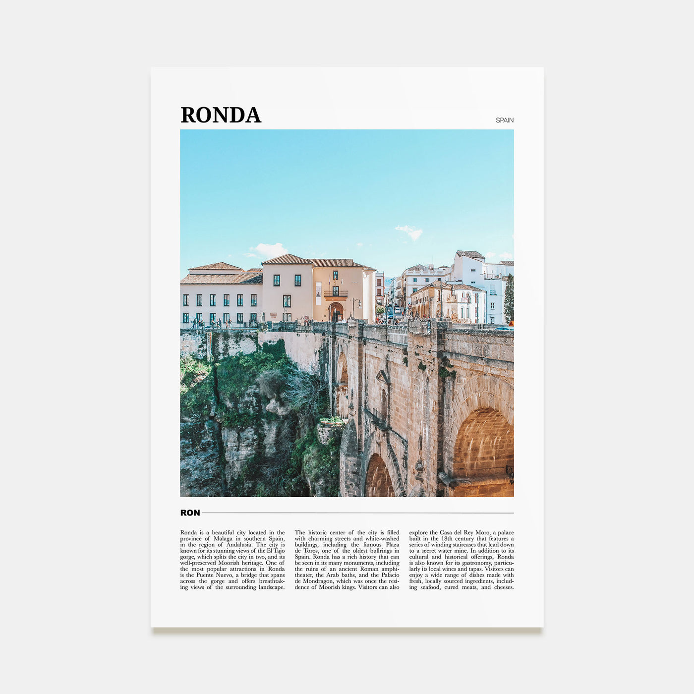 Ronda Travel Color Poster