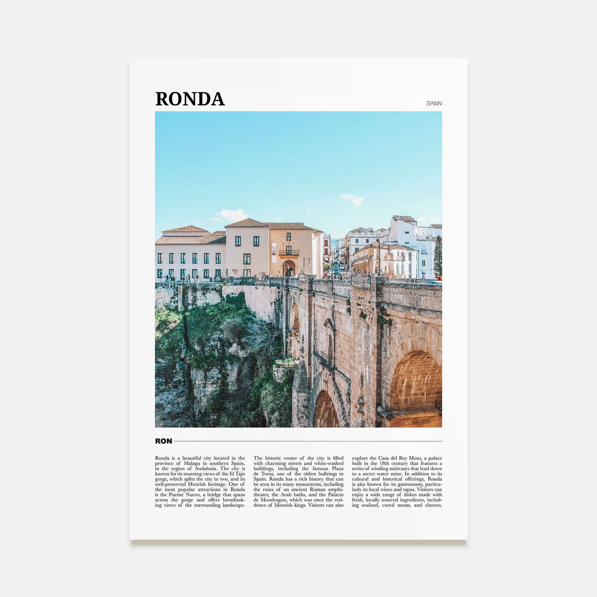 Ronda Travel Color Poster