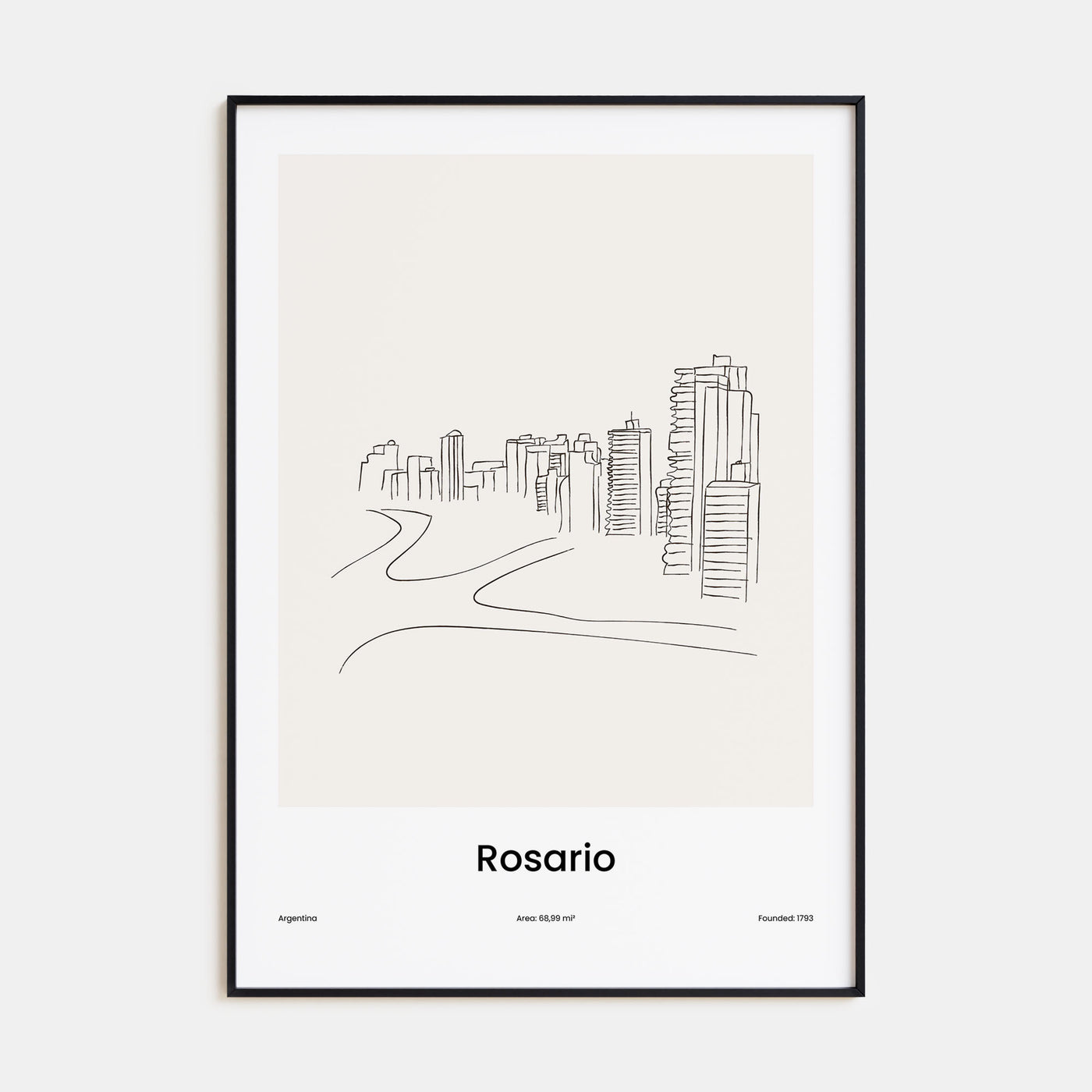 Rosario Drawn Poster
