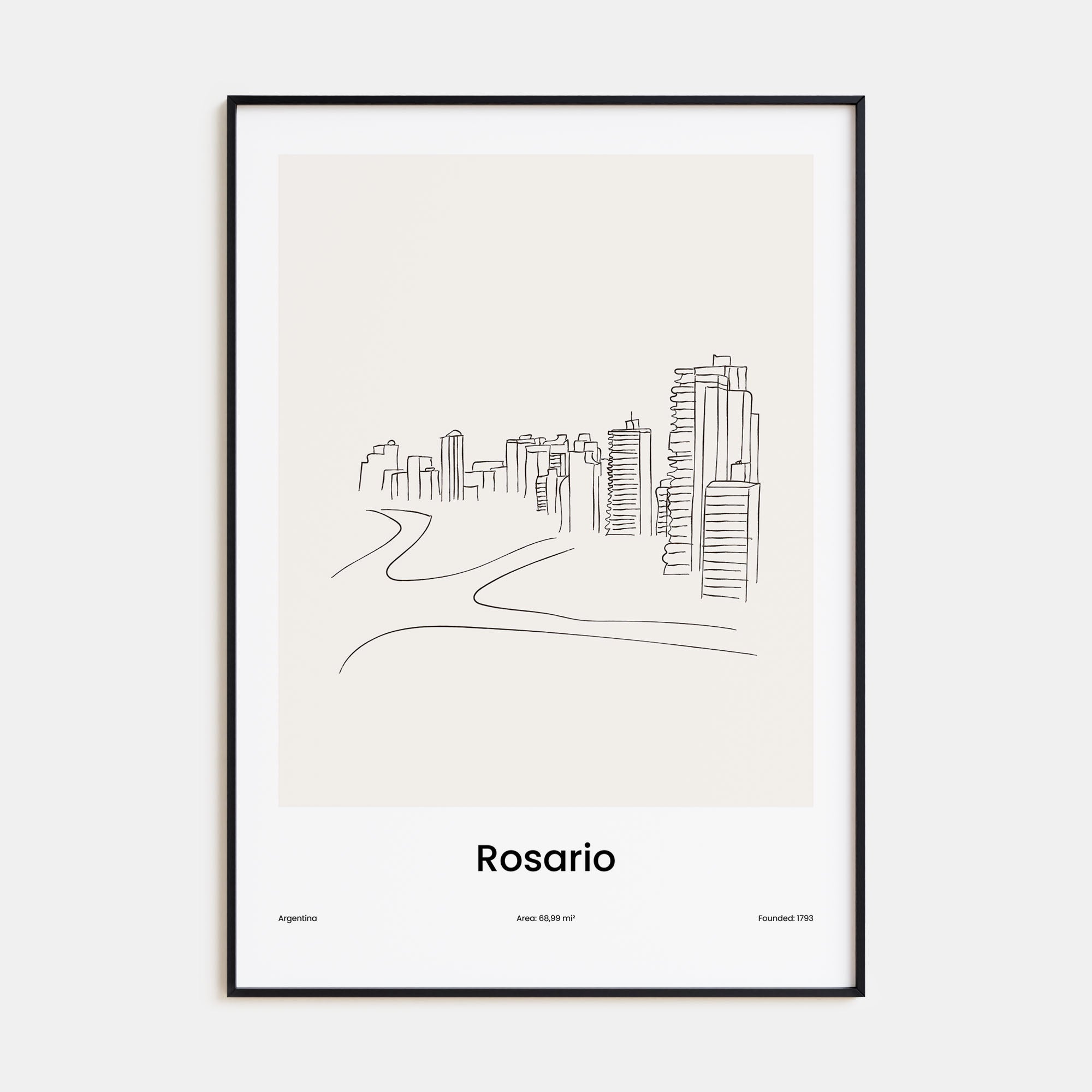 Rosario Drawn Poster