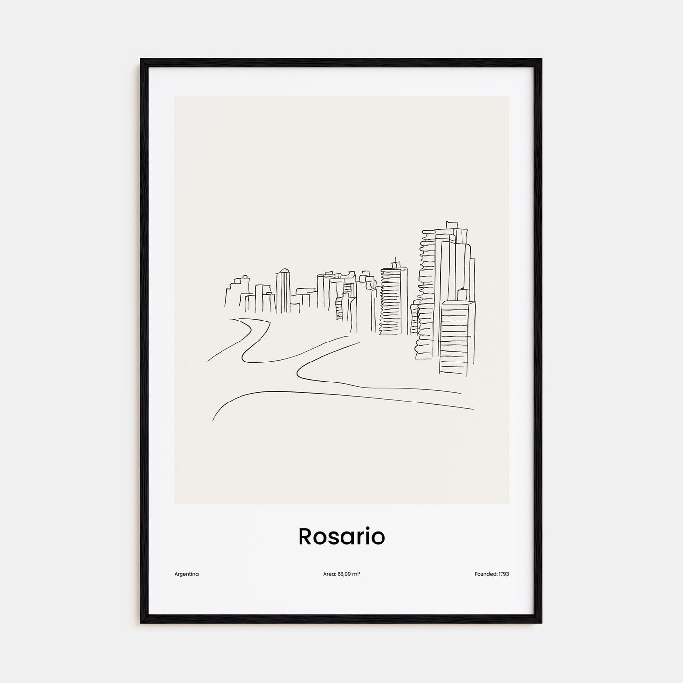 Rosario Drawn Poster