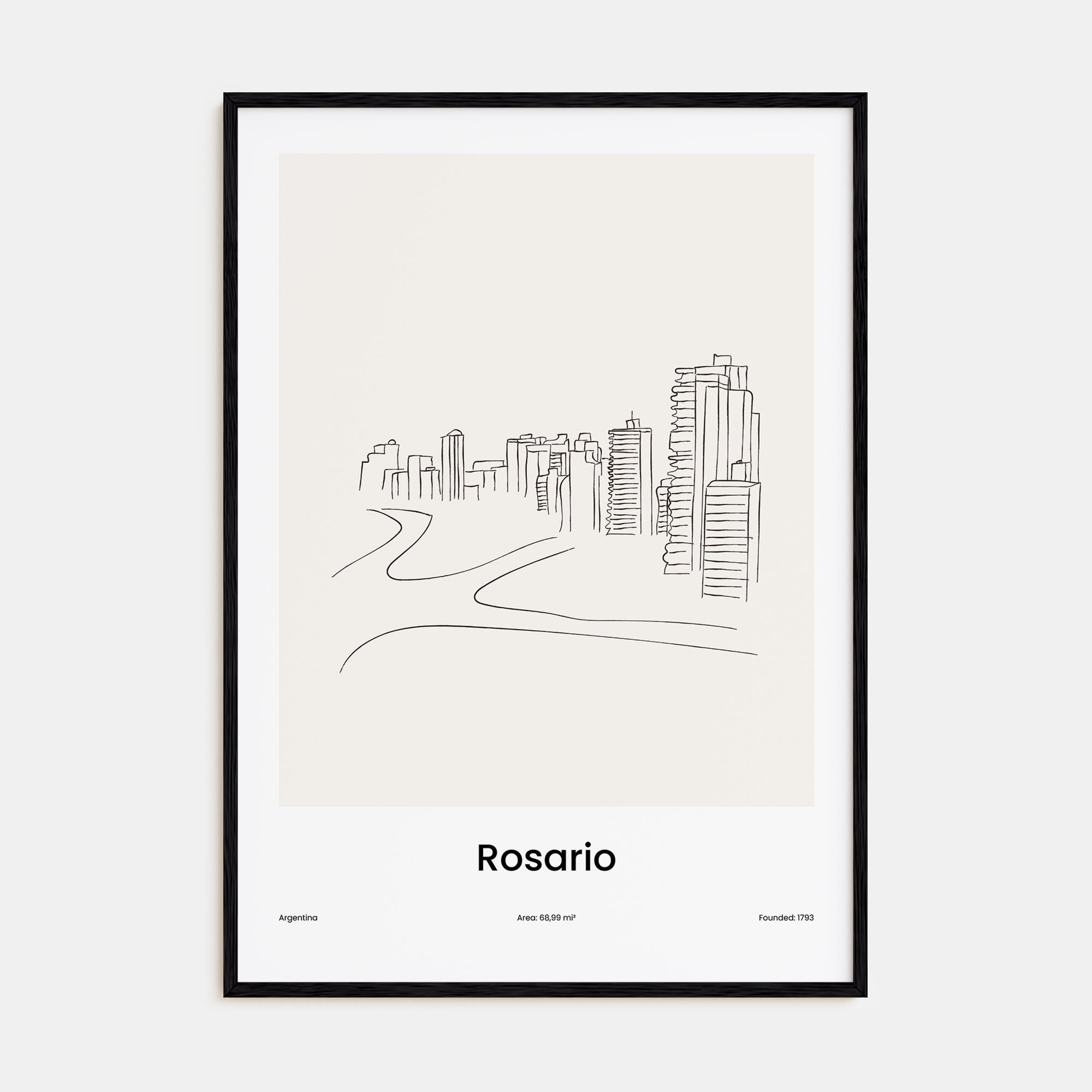 Rosario Drawn Poster