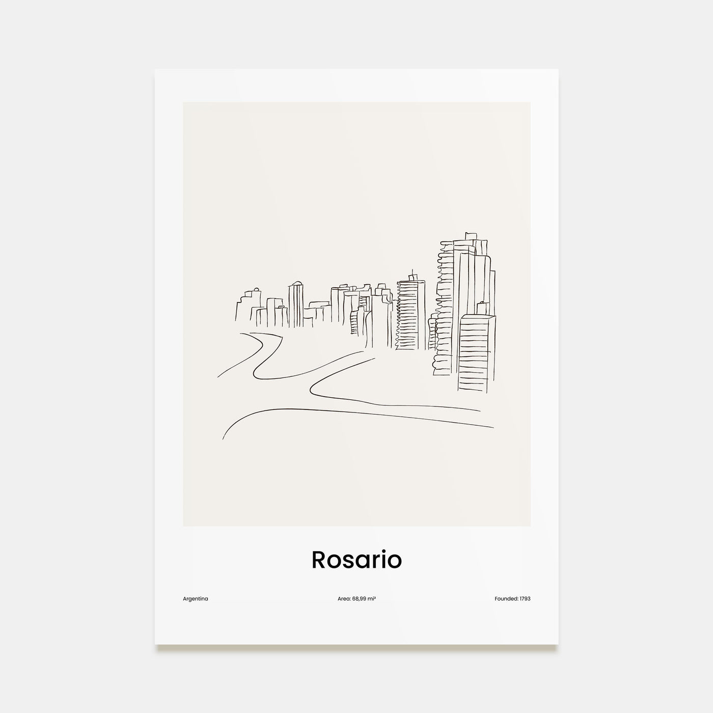 Rosario Drawn Poster