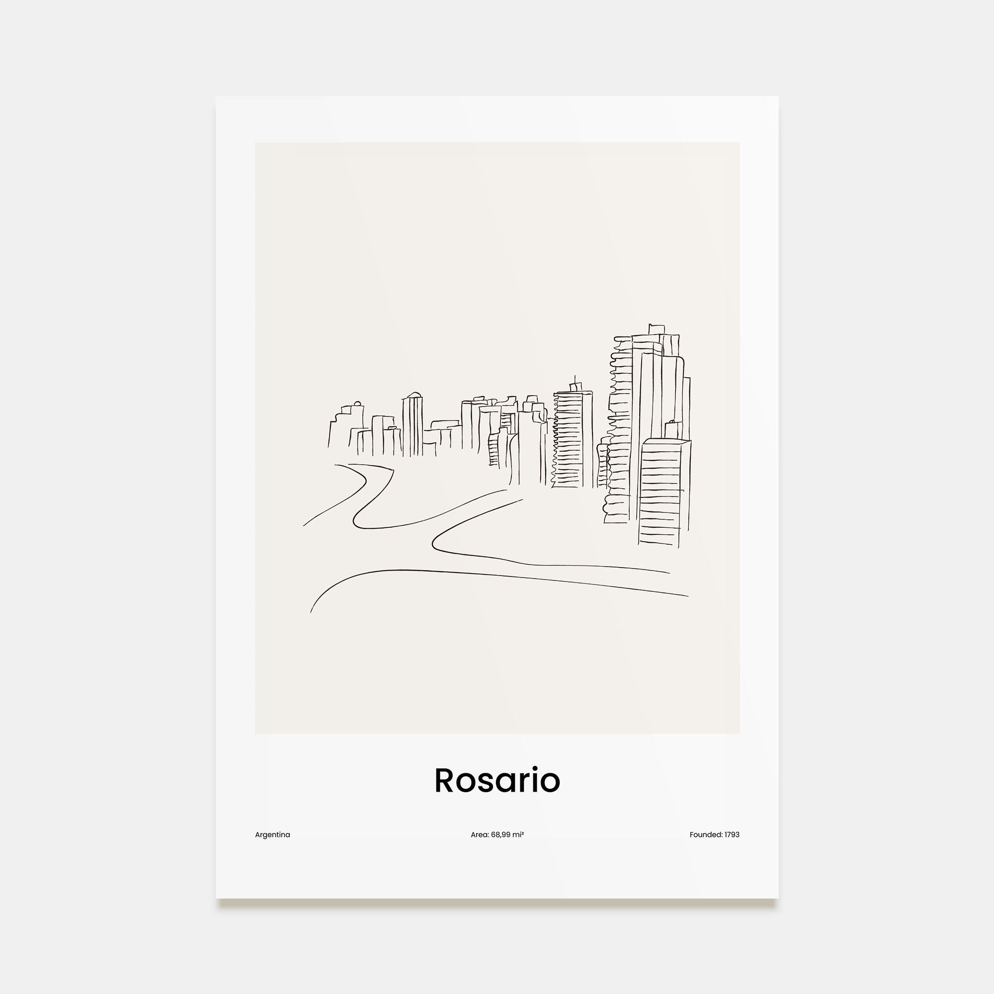 Rosario Drawn Poster