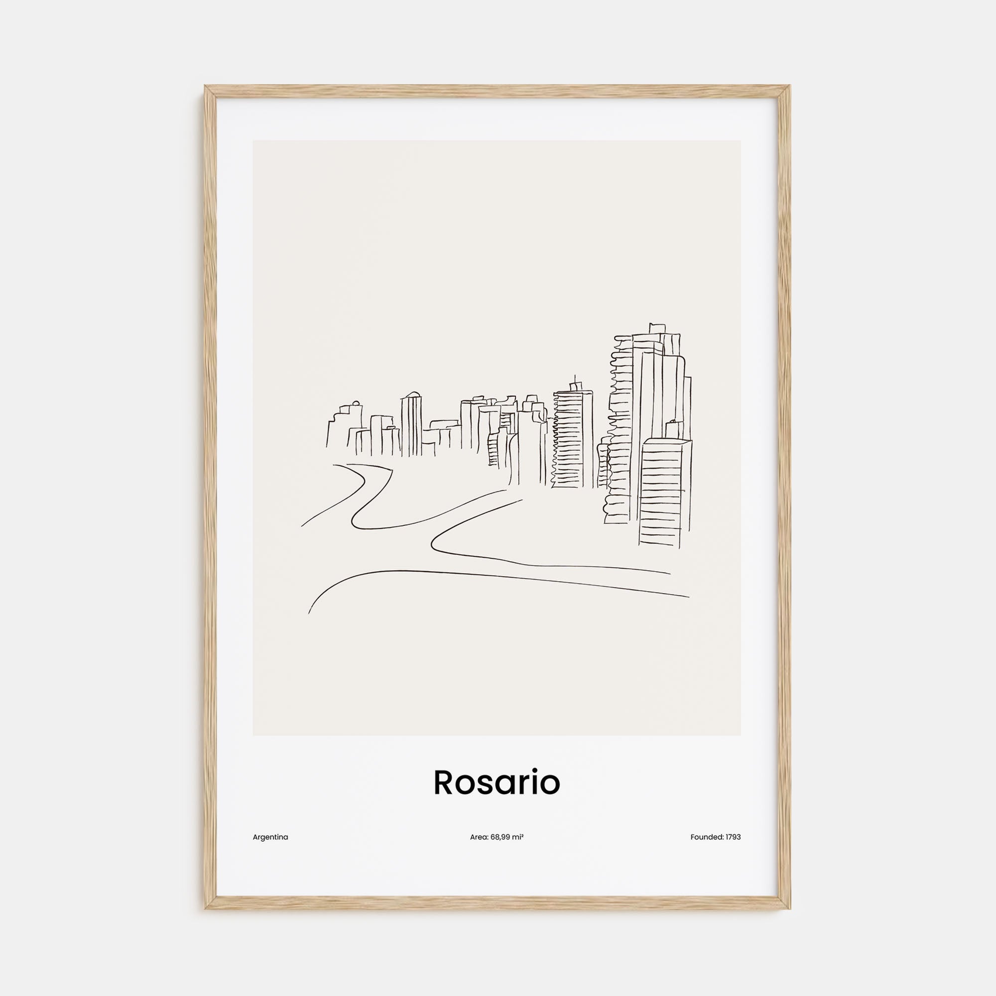 Rosario Drawn Poster