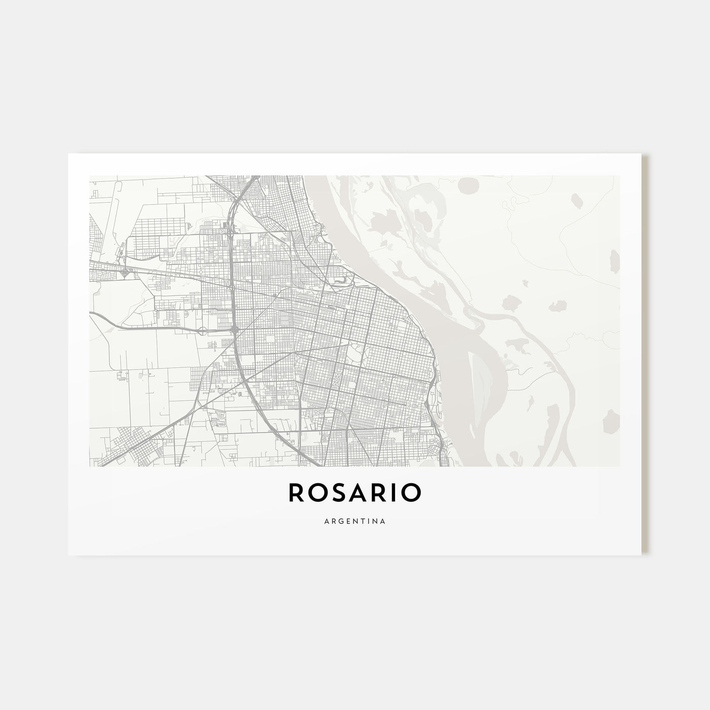 Rosario Map Landscape Poster
