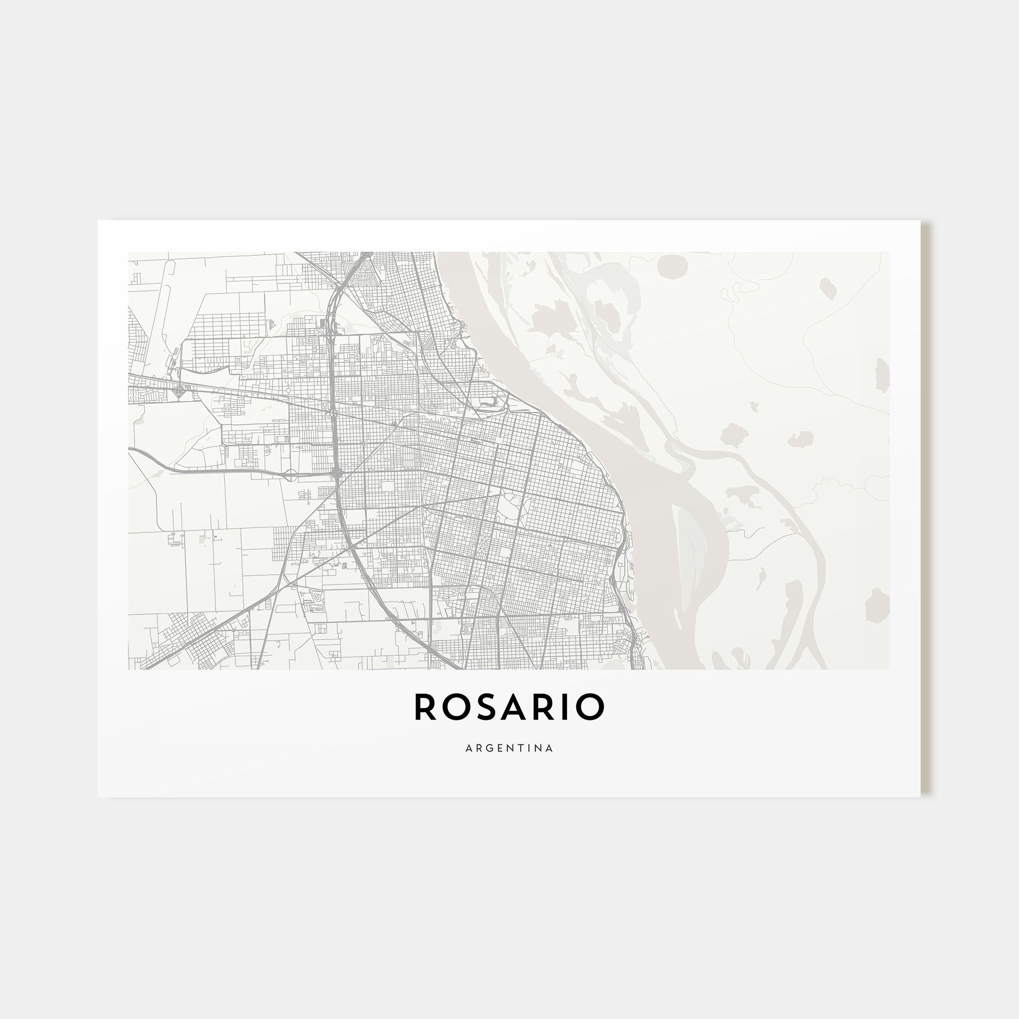 Rosario Map Landscape Poster