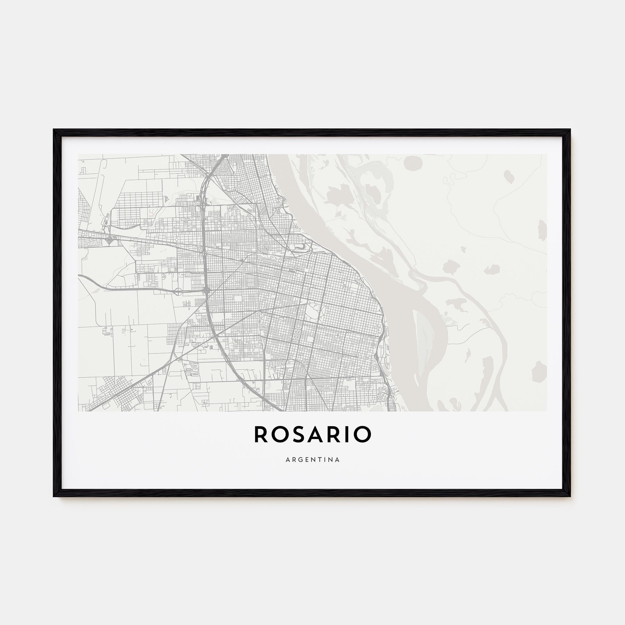 Rosario Map Landscape Poster