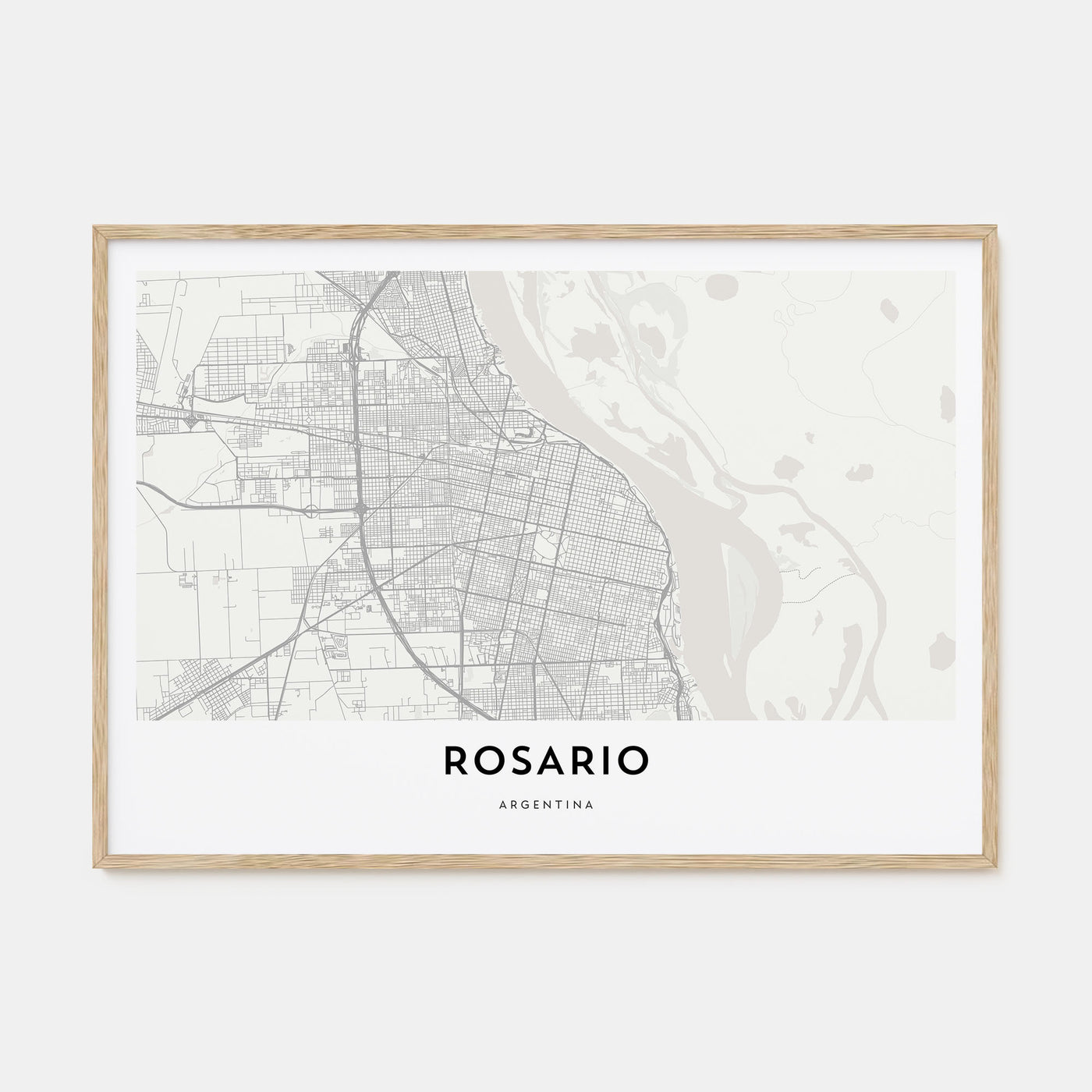Rosario Map Landscape Poster