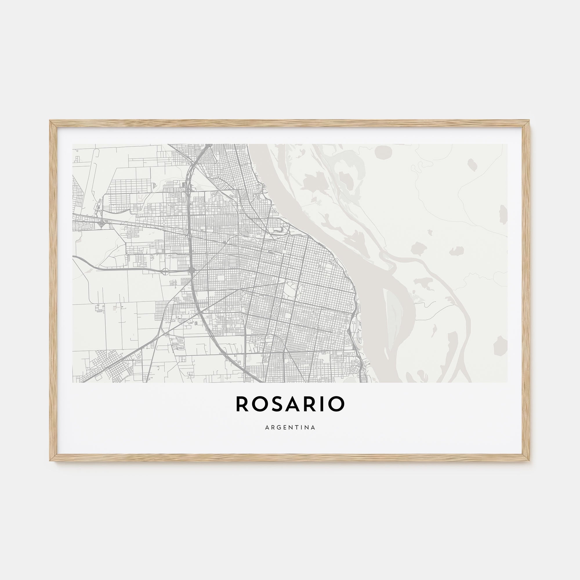 Rosario Map Landscape Poster
