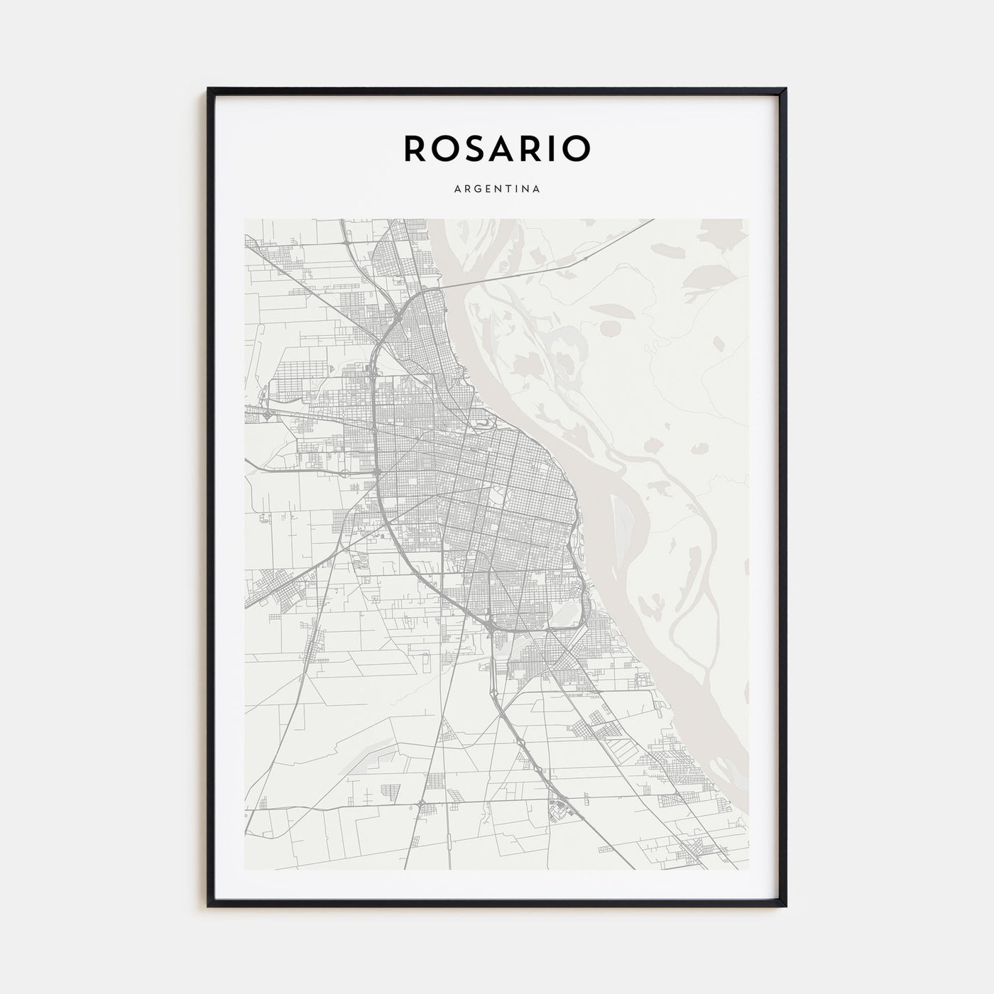Rosario Map Portrait Poster