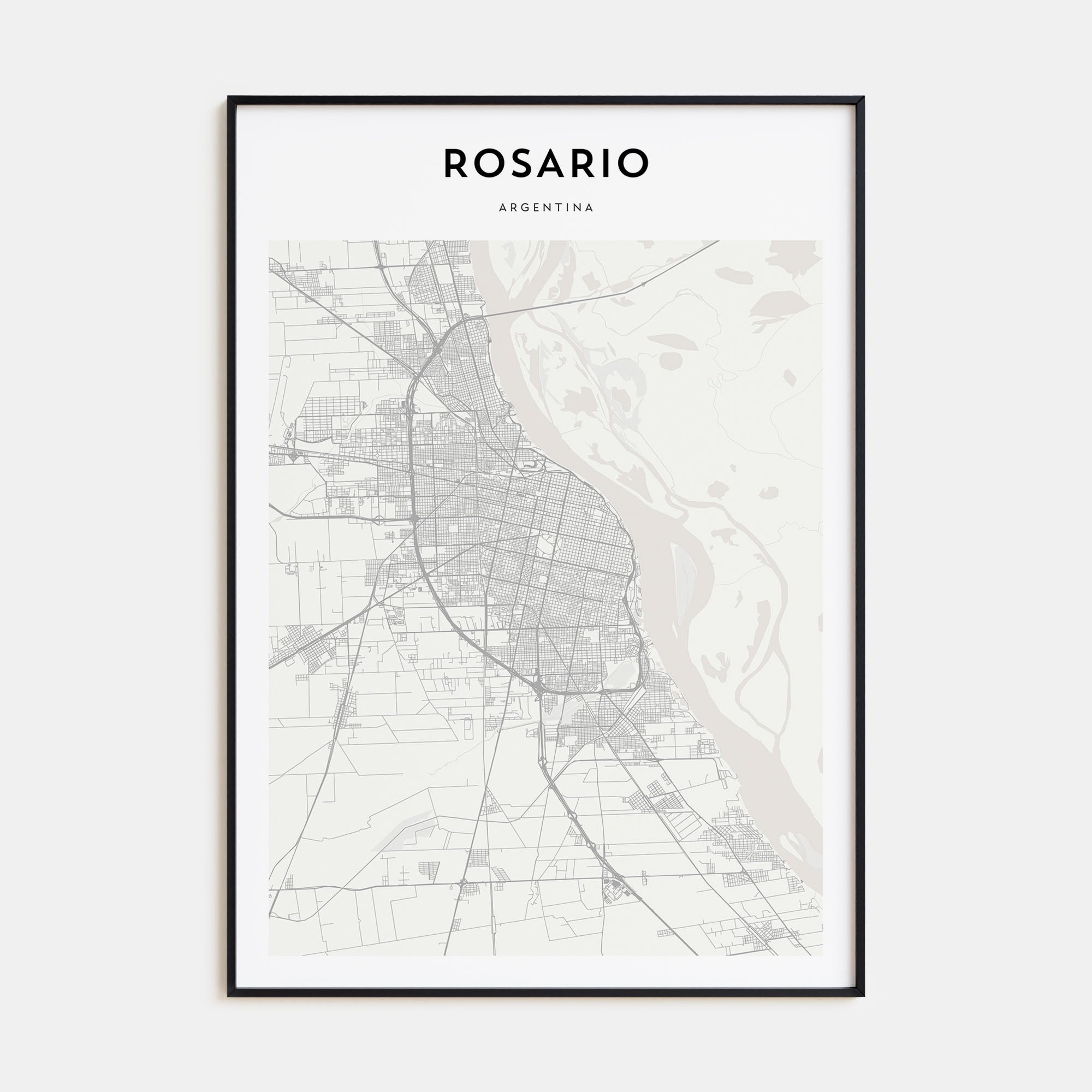 Rosario Map Portrait Poster