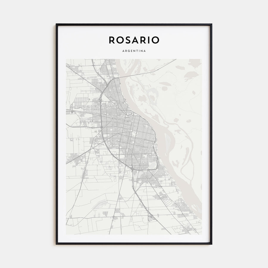 Rosario Map Portrait Poster