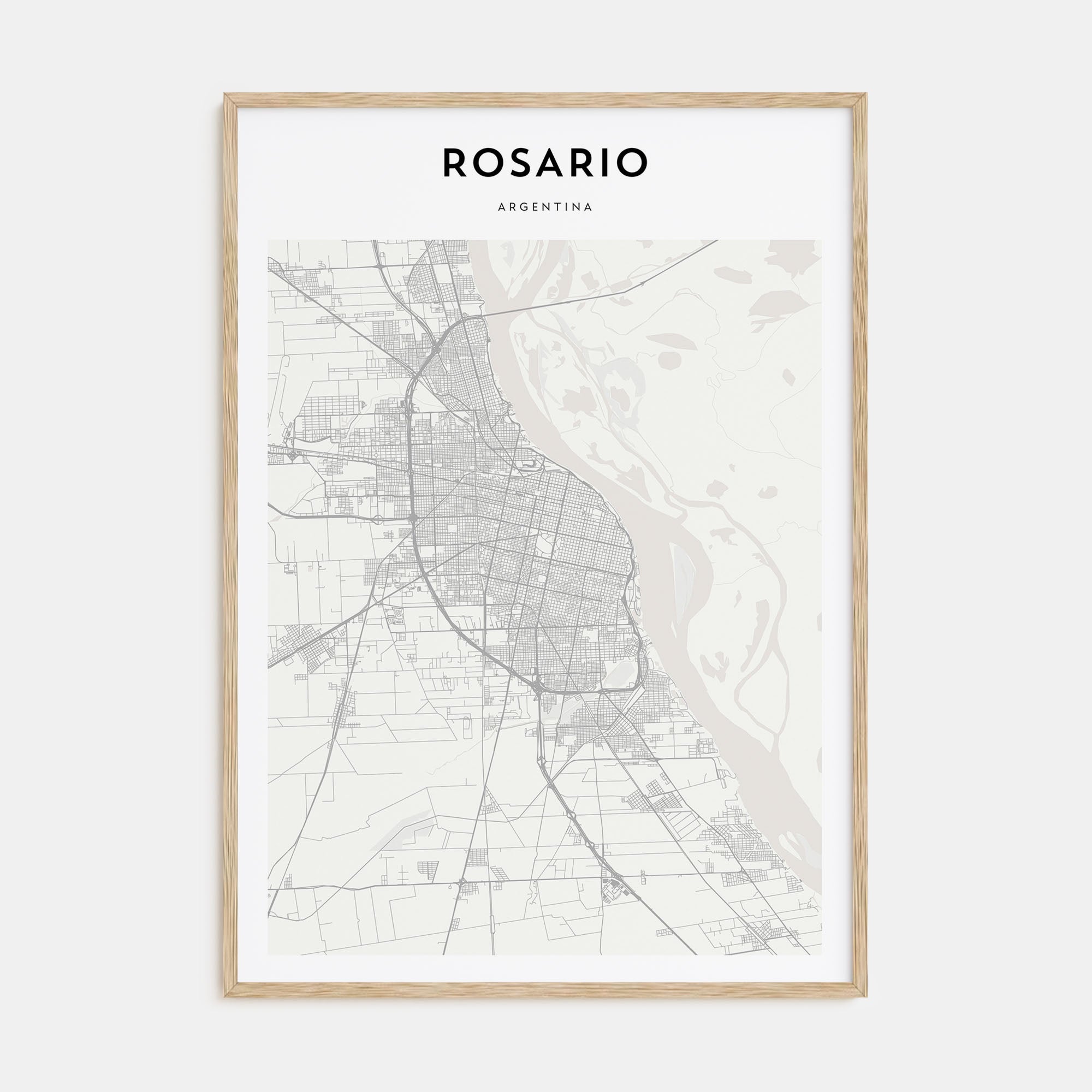Rosario Map Portrait Poster
