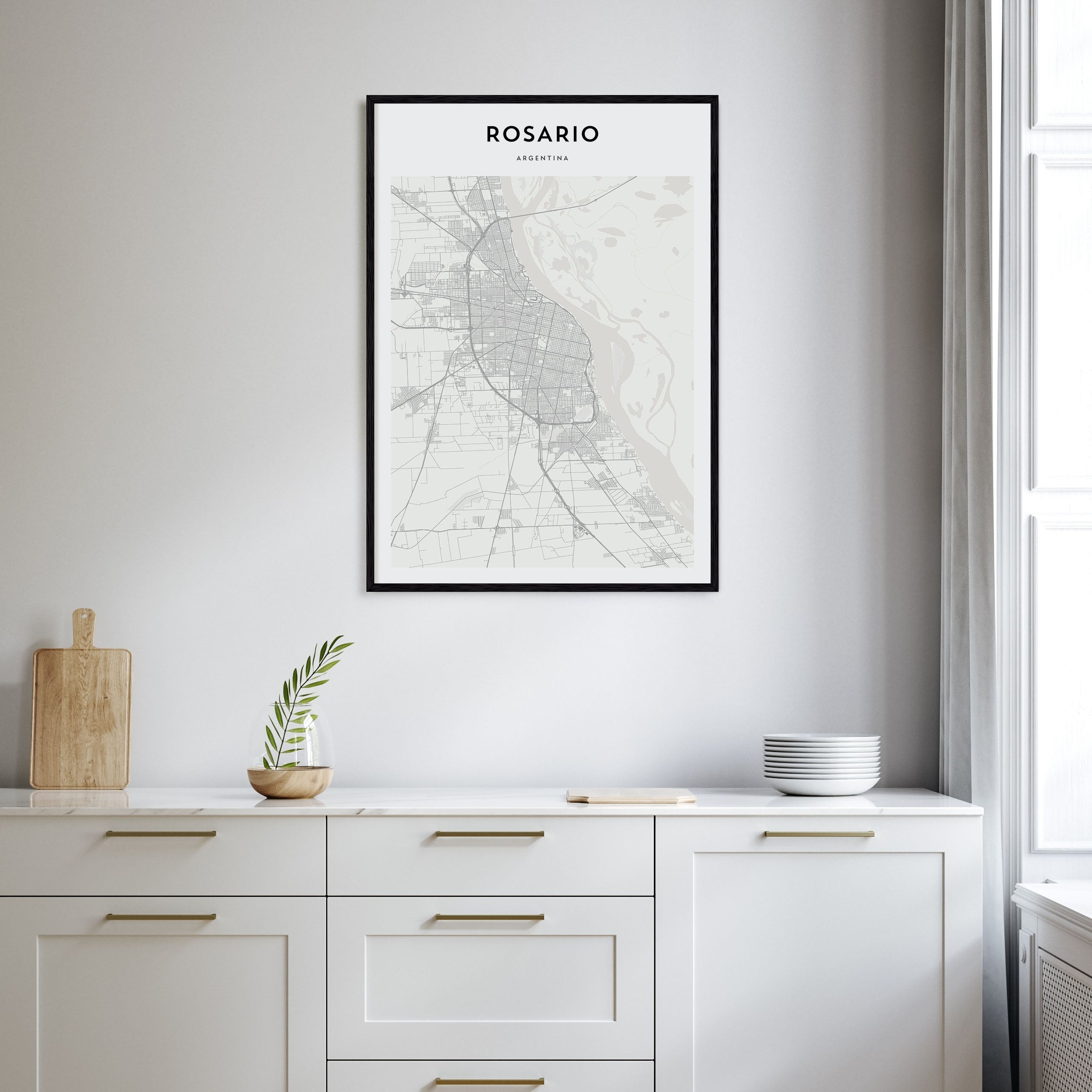 Rosario Map Portrait Poster