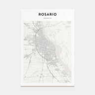 Rosario Map Portrait Poster
