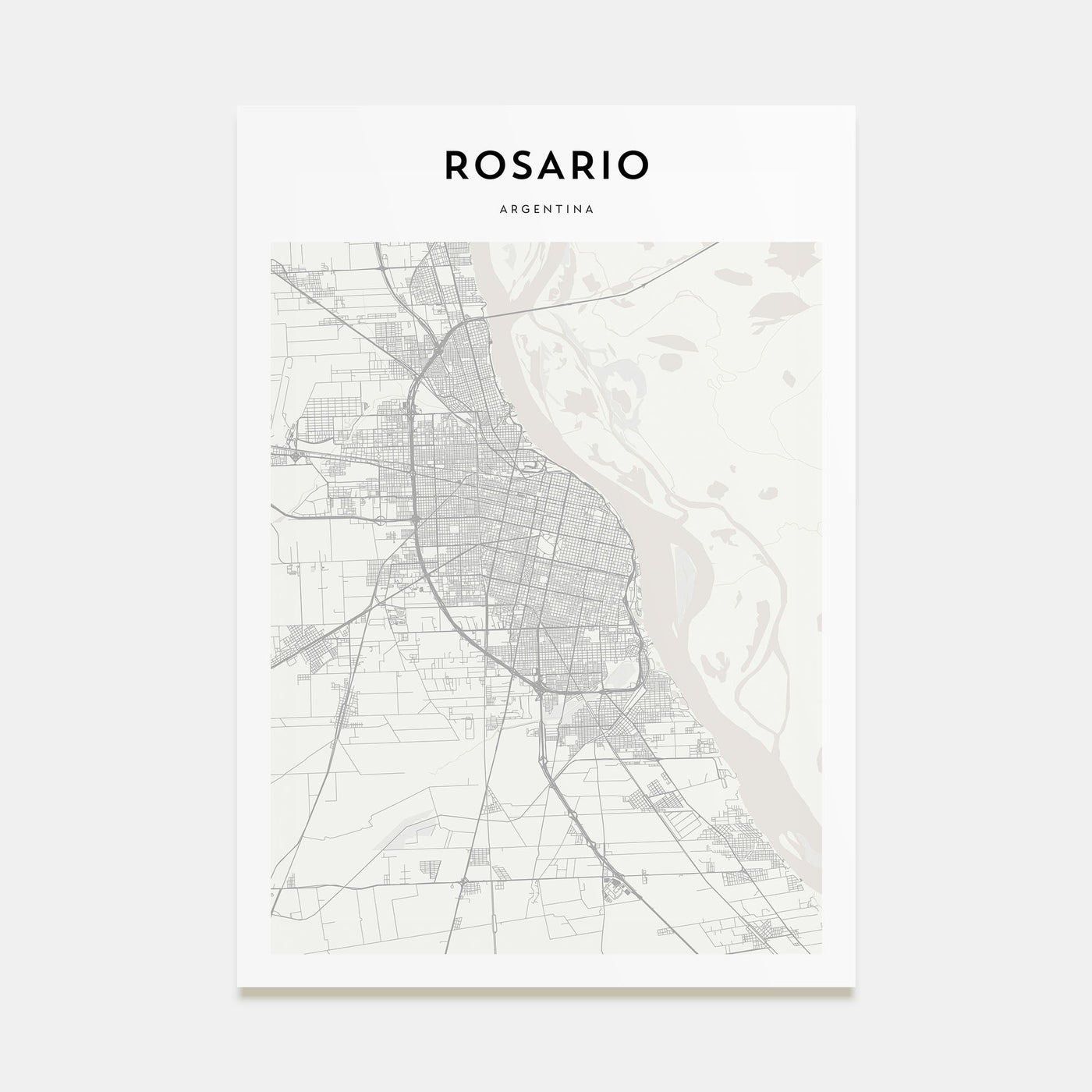 Rosario Map Portrait Poster