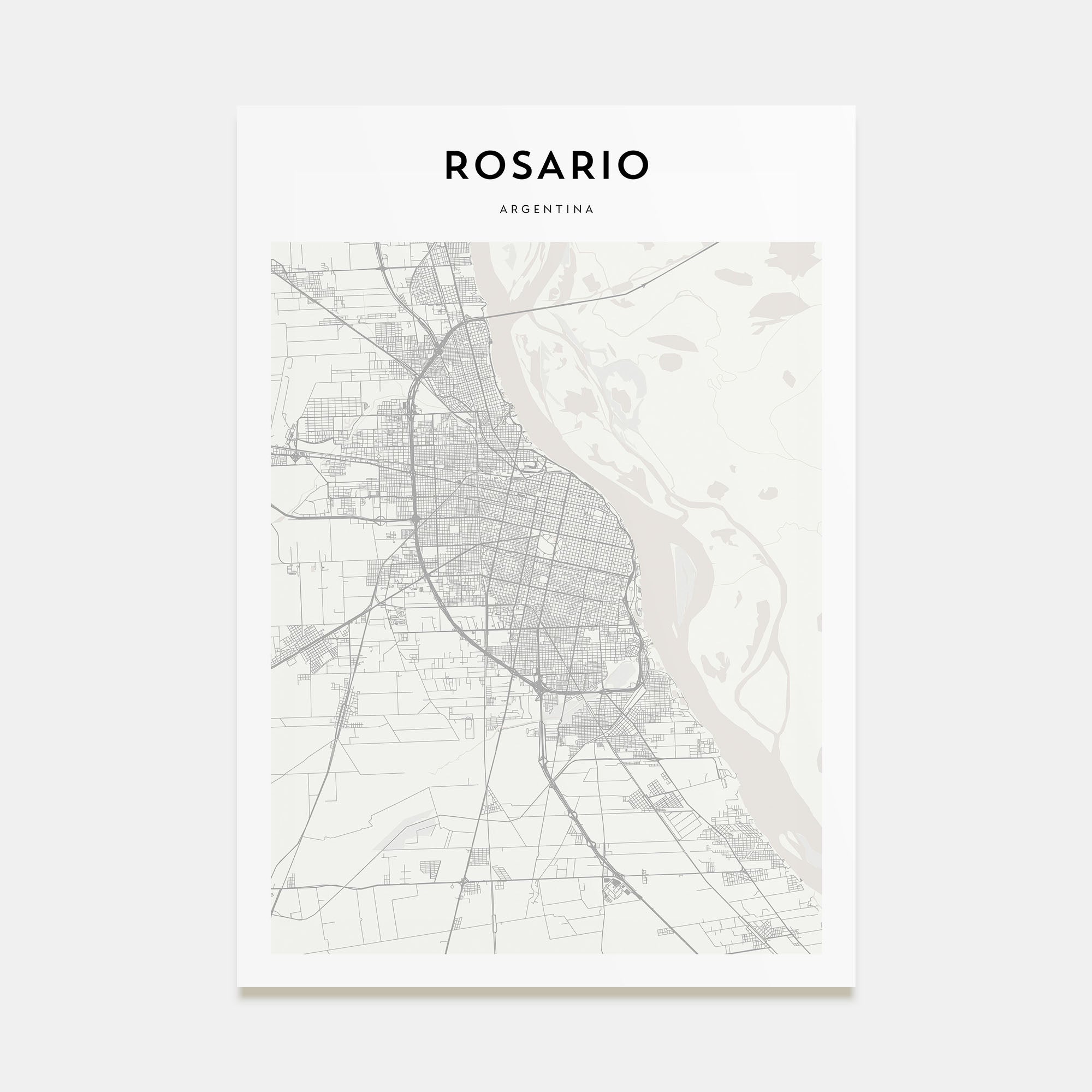 Rosario Map Portrait Poster