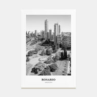 Rosario Portrait B&W No 2 Poster